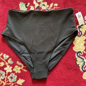 Old Navy High-Waisted Black Swim Bottoms, Size S